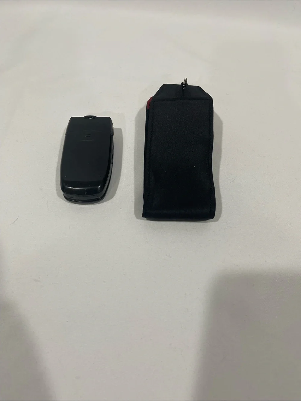 Samsung Black Flip Phone with Black Holster